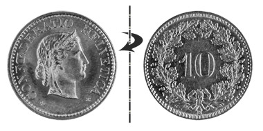 10 centimes 1901, Position normale